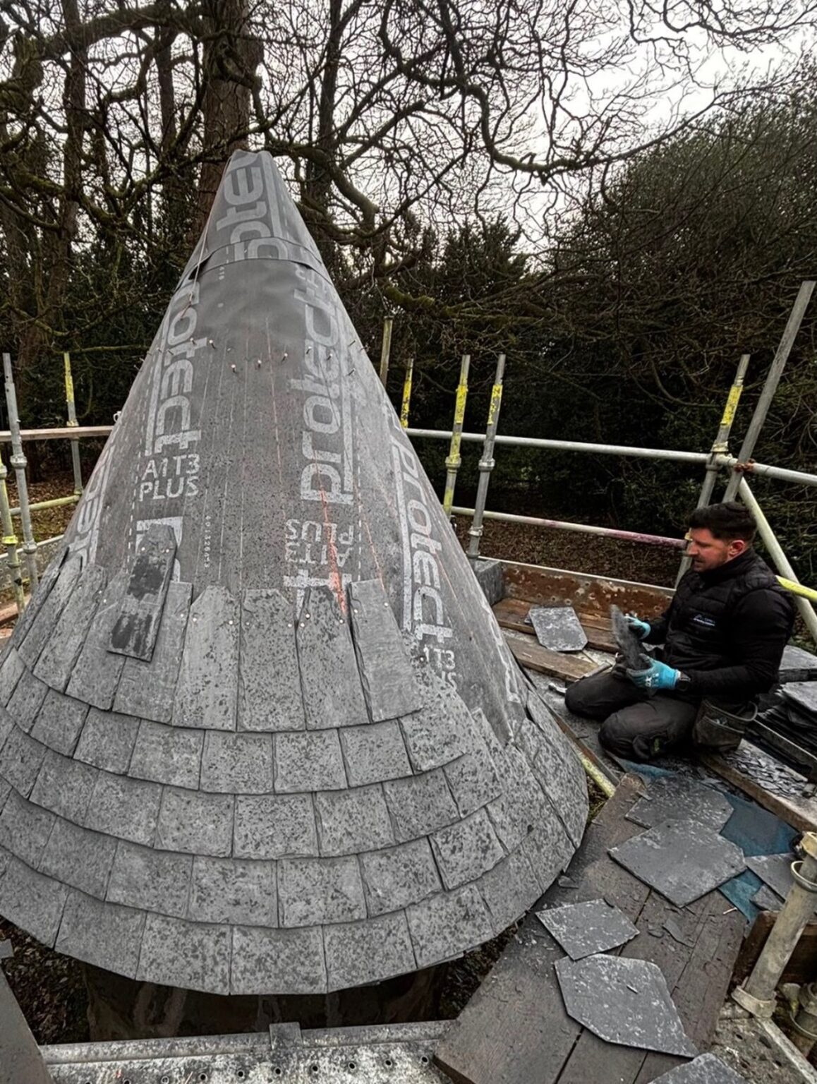 Double Slate Course Bespoke Slate Wishing Well - CP Roofing Solutions